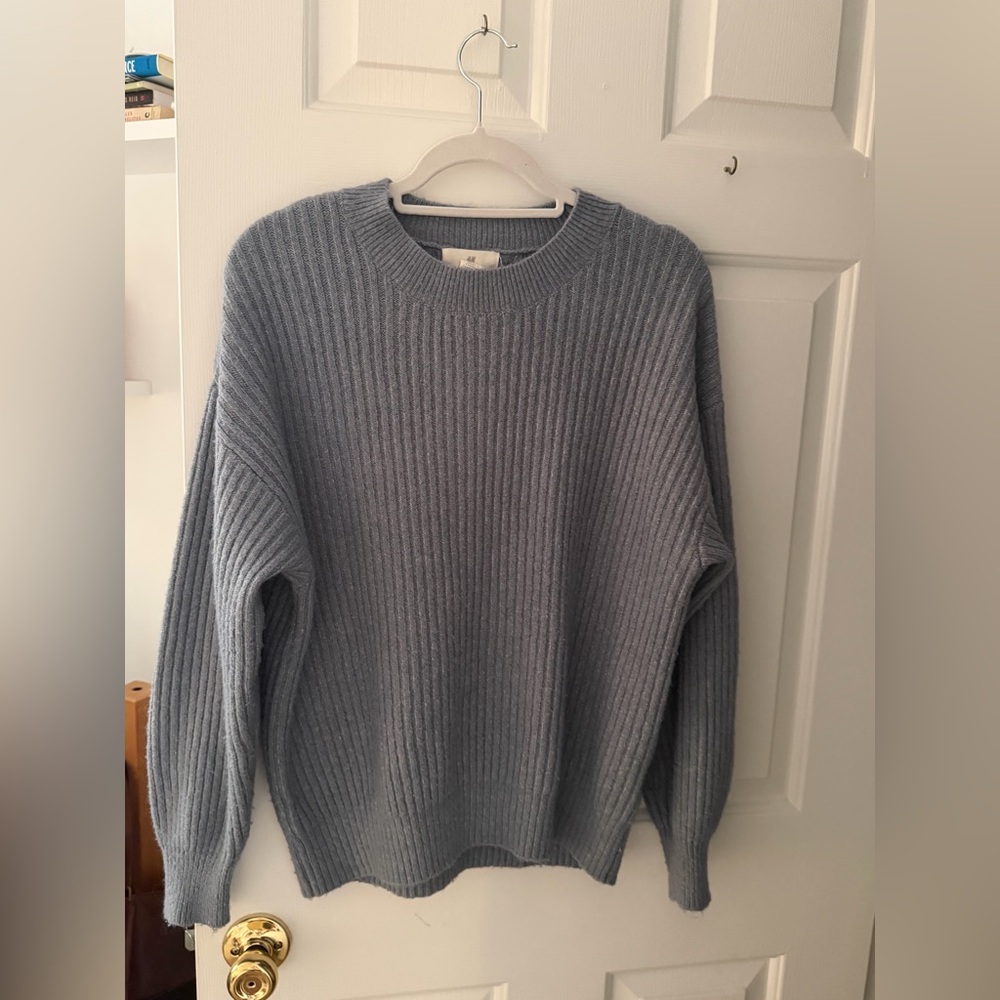 Muted Blue Knit Sweater
